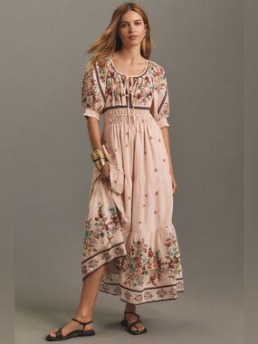 The Somerset Puff-Sleeve Maxi Dress